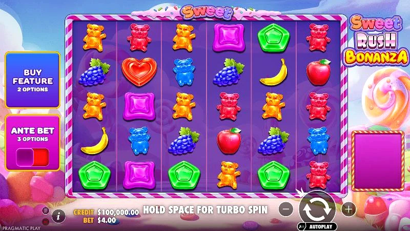 Sweet Rush Bonanza — Melbet oyun ekranı